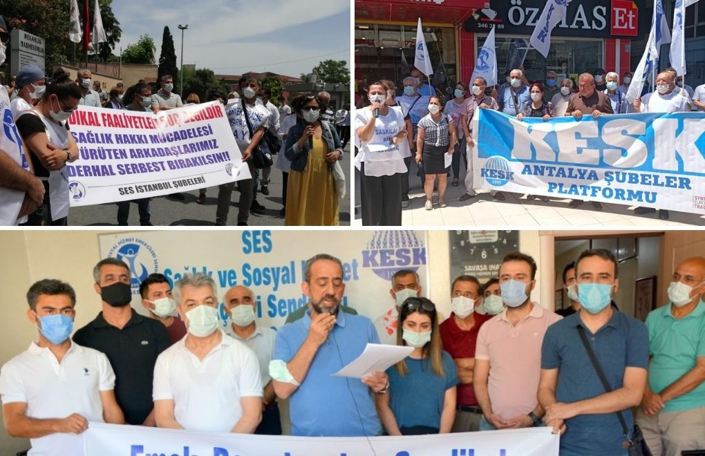 SES'e yapılan gözaltılar 5 ilde protesto edildi
