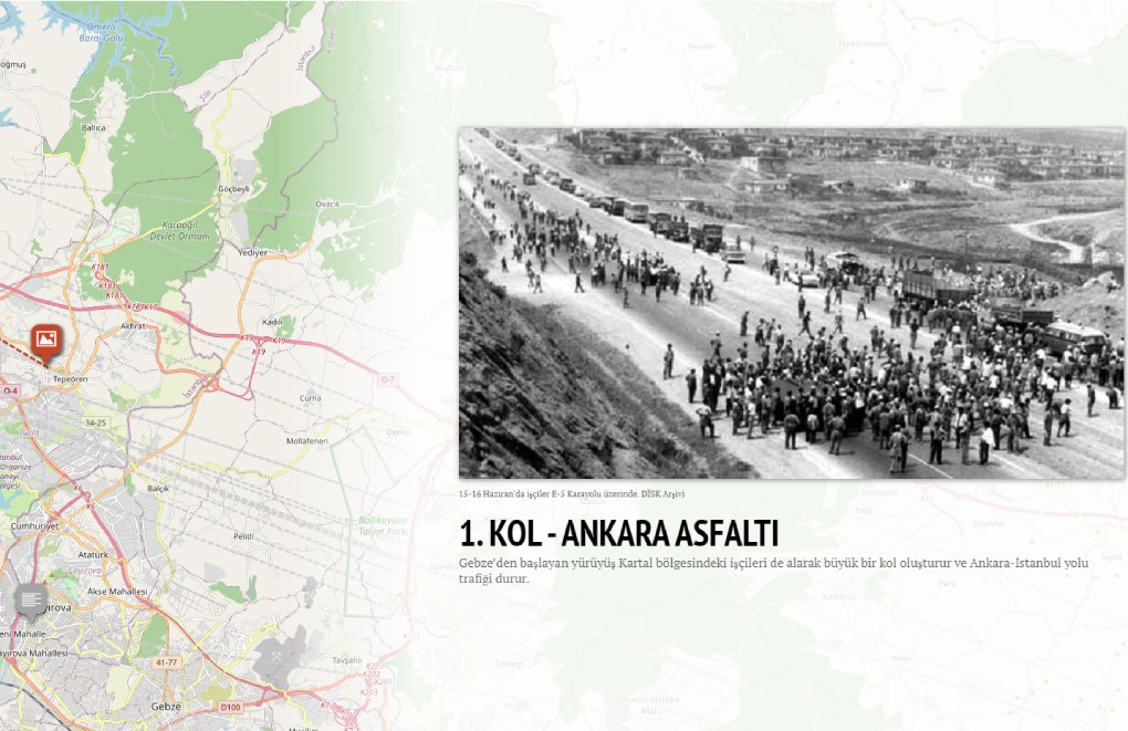 DİSK, 15-16 Haziran Direnişi’nin interaktif haritasını hazırladı