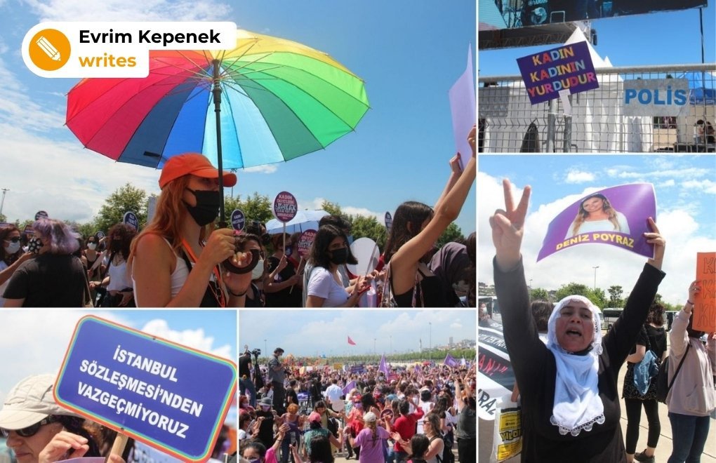 İstanbul Convention rally: 'I was born free and I live freely'