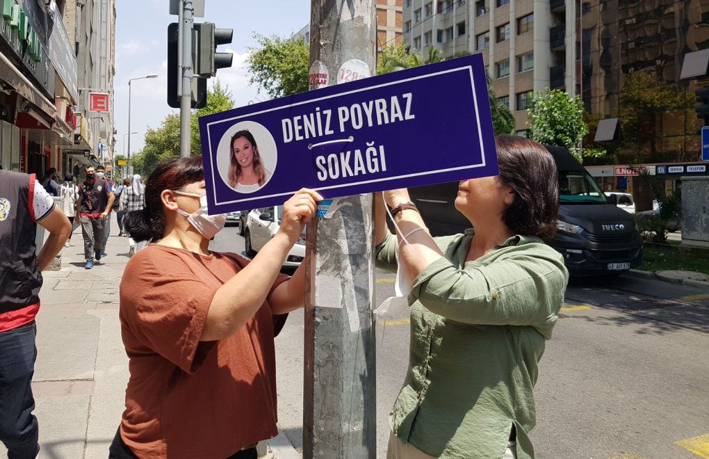 Police intervention against women naming the street after Deniz Poyraz