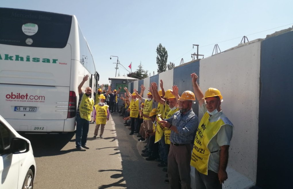 Tazminatlarını senelerdir ödenmeyen maden işçileri Ankara’da