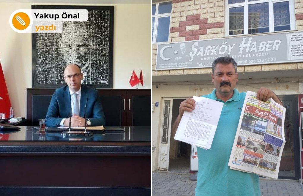 Şarköy kaymakamı yerel gazeteciye uzaklaştırma kararı aldırdı