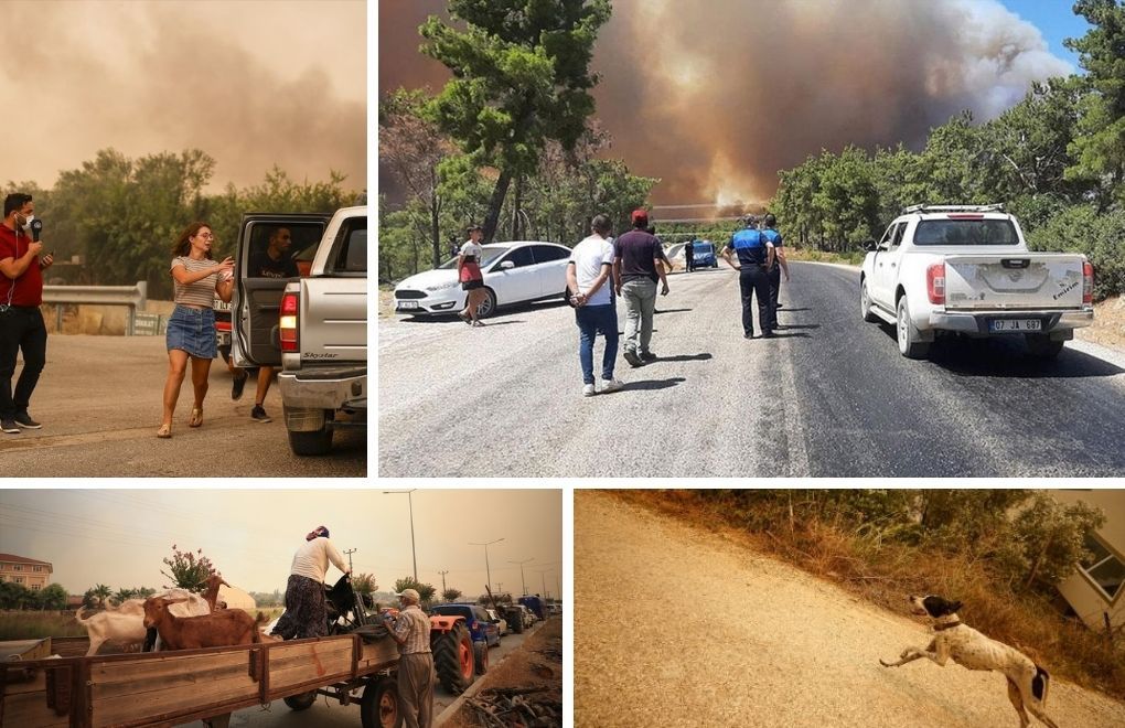 Forest fires raze four different spots in Antalya’s Manavgat