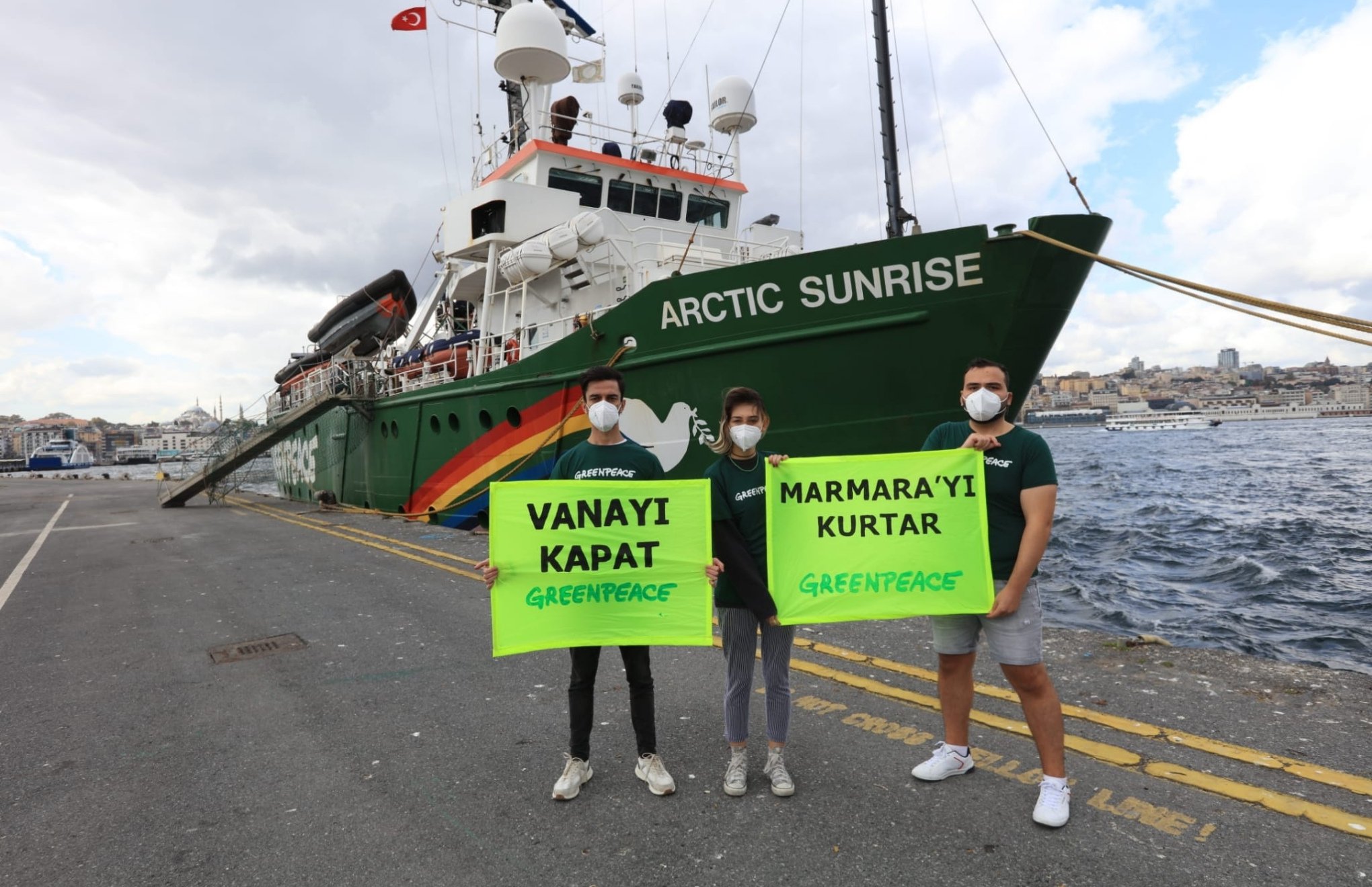 Iconic Greenpeace vessel Arctic Sunrise in İstanbul