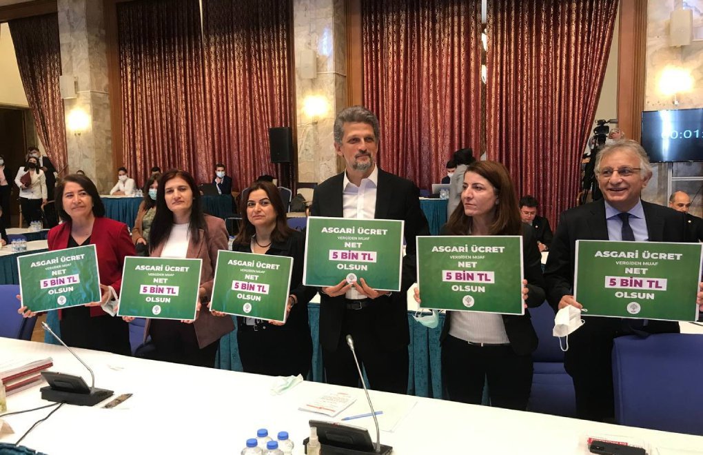 Budget talks at Parliament: HDP MPs protest for a higher minimum wage