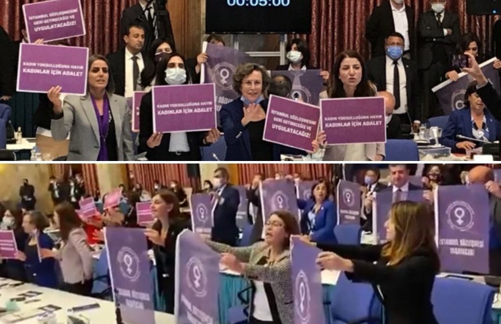 'We will bring back İstanbul Convention': CHP, HDP MPs protest during budget talks