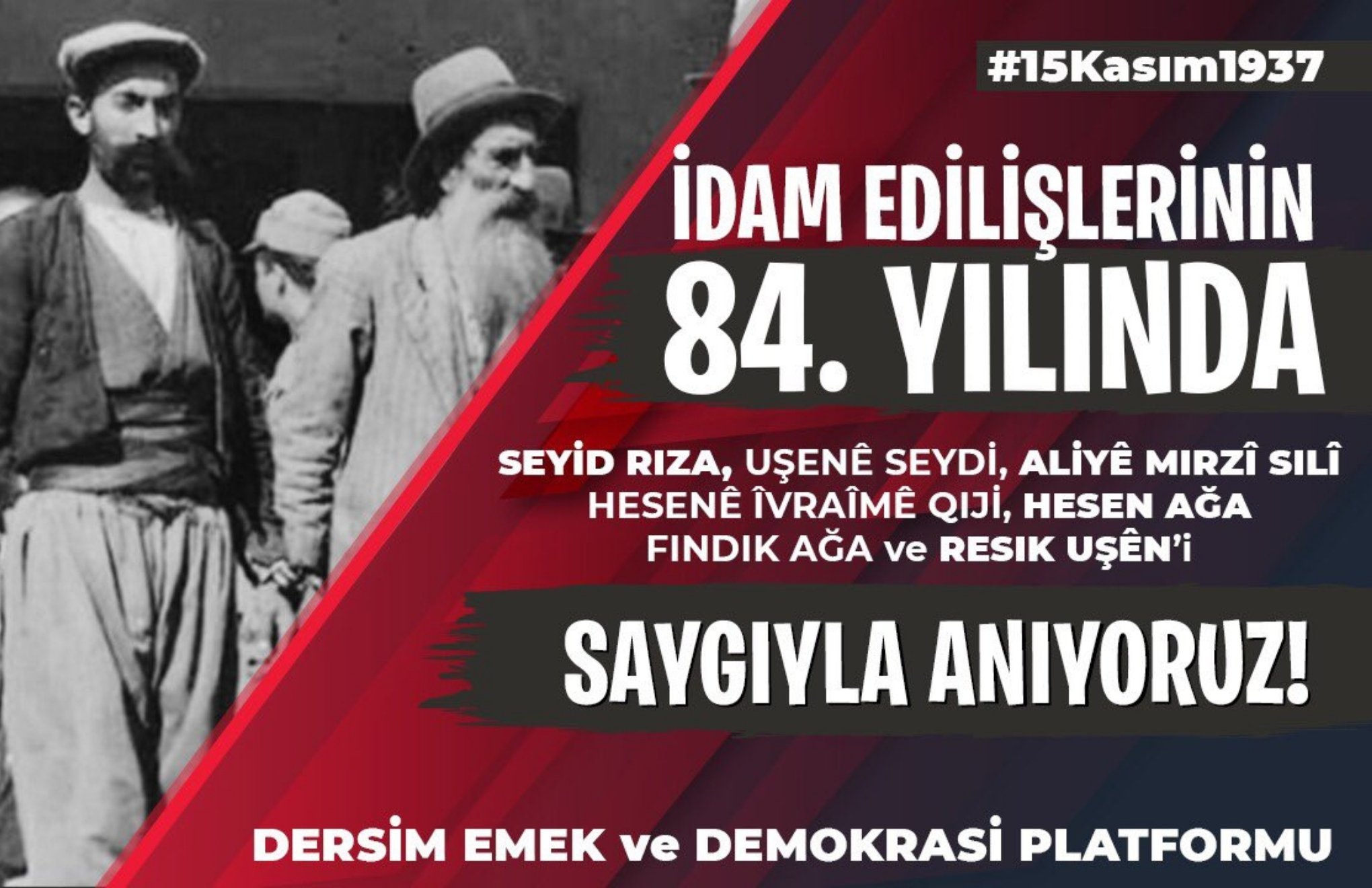 Investigation into Seyit Rıza commemoration in Dersim