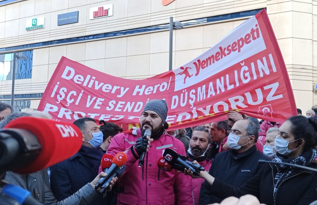 Workers of Turkey's largest online food delivery company continue protests for better wages