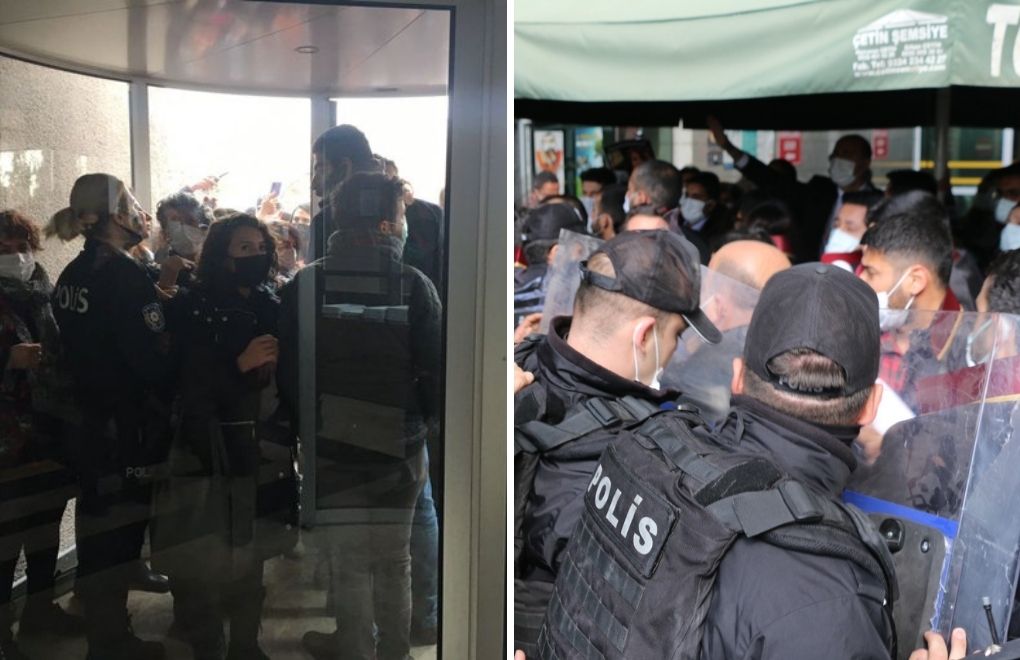 Police intervention against lawyers’ protests for Aysel Tuğluk in Ankara, Mersin