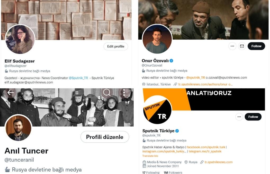 Twitter labels Sputnik Turkey journalists' accounts as 'Russia state-controlled media'