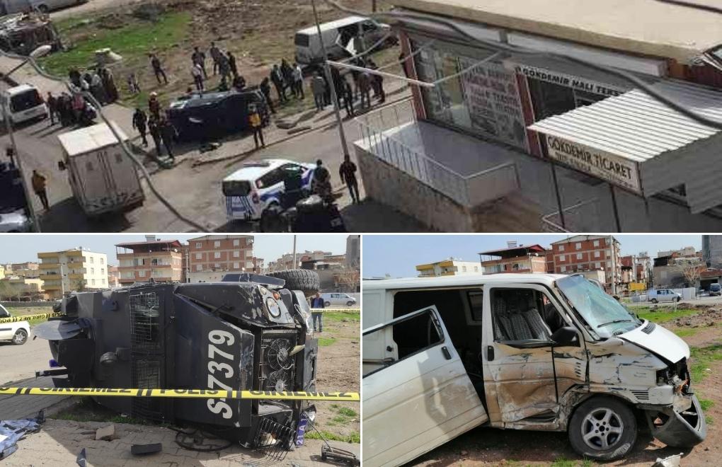 Diyarbakır'da zırhlı araç sivillerin içinde bulunduğu araca çarptı