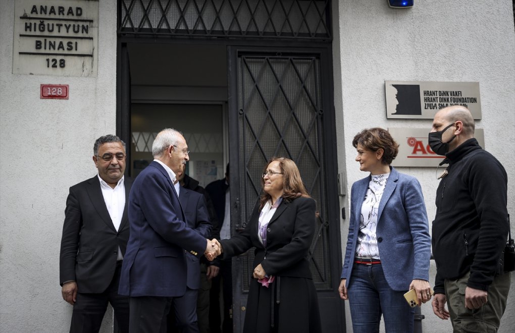 Kemal Kılıçdaroğlu, Hrant Dink Vakfı’nı ziyaret etti, Rakel Dink’le görüştü