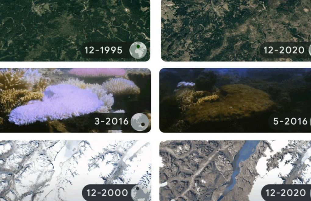 Google’dan iklim krizine dikkat çekmek için uydu görüntüleri