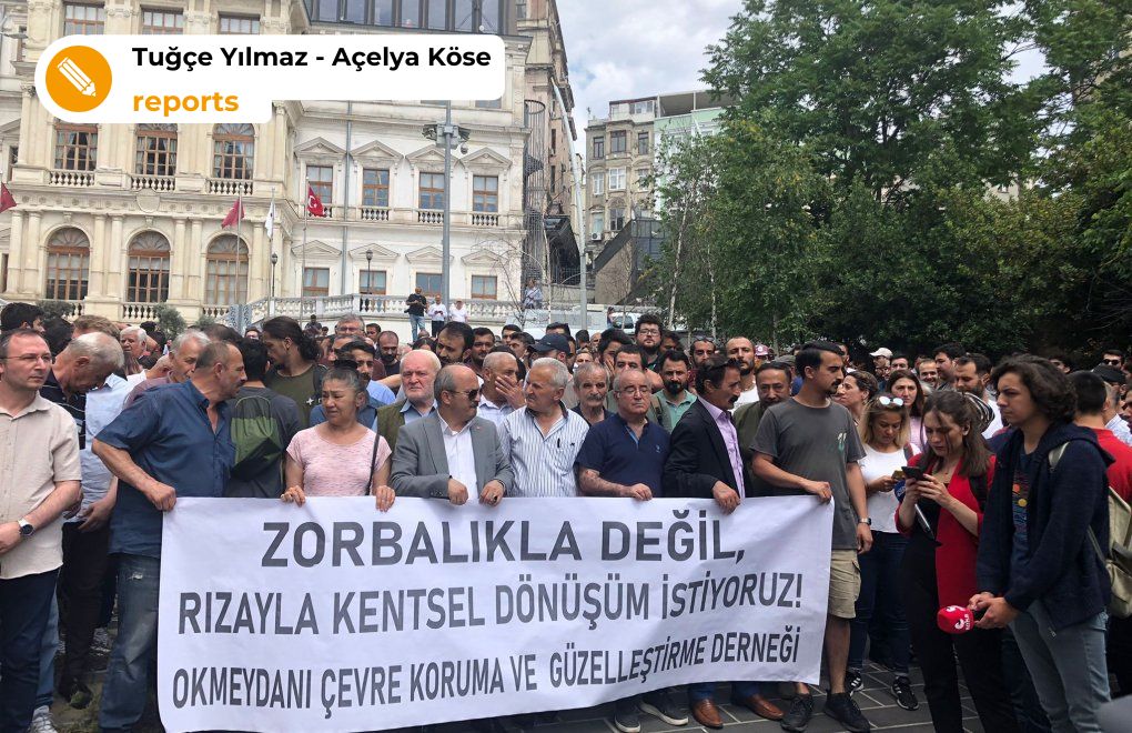 Residents protest urban transformation in front of the AKP-run Municipality