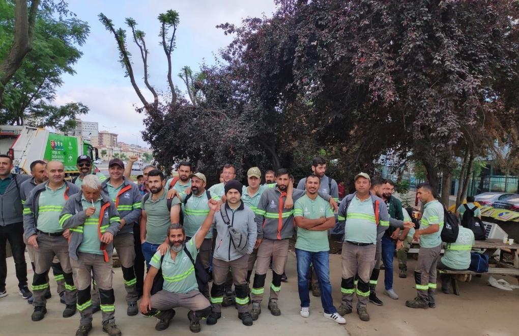 İBB Ağaç AŞ işçileri sendikal hakları için Saraçhane’de