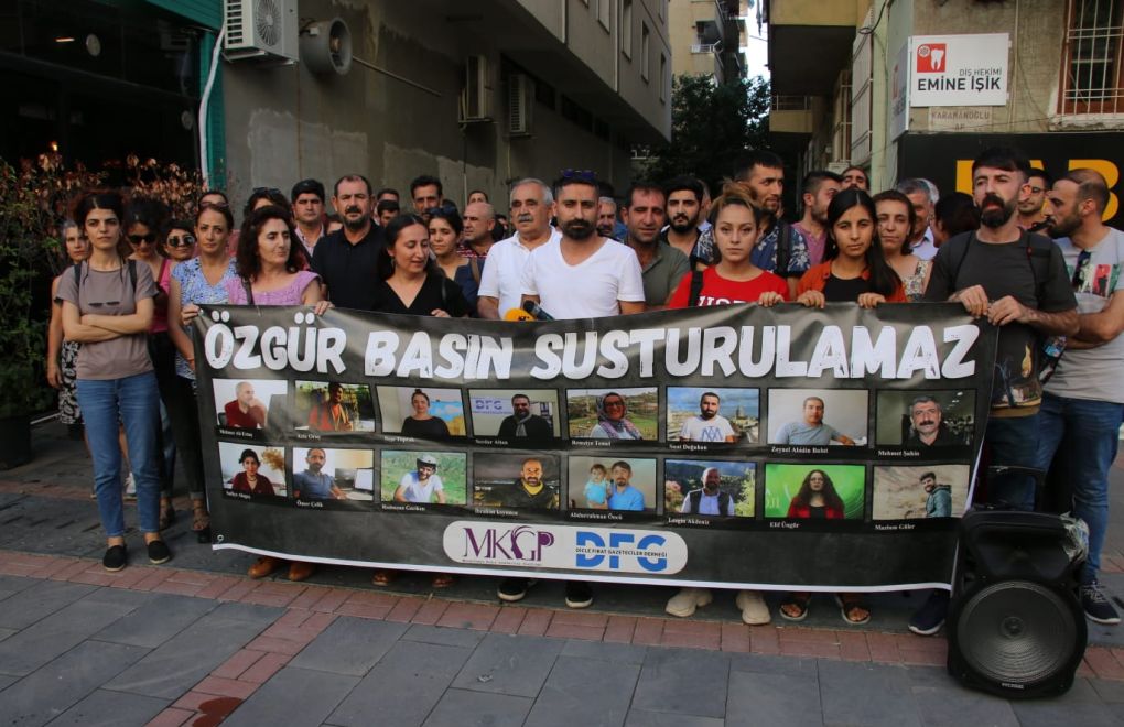 Tutuklu gazeteciler için Diyarbakır'da eylem: "Özgür basına gözdağı veriliyor"