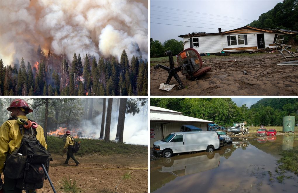 ABD | California’da yılın en büyük yangını, Kentucky’de sel