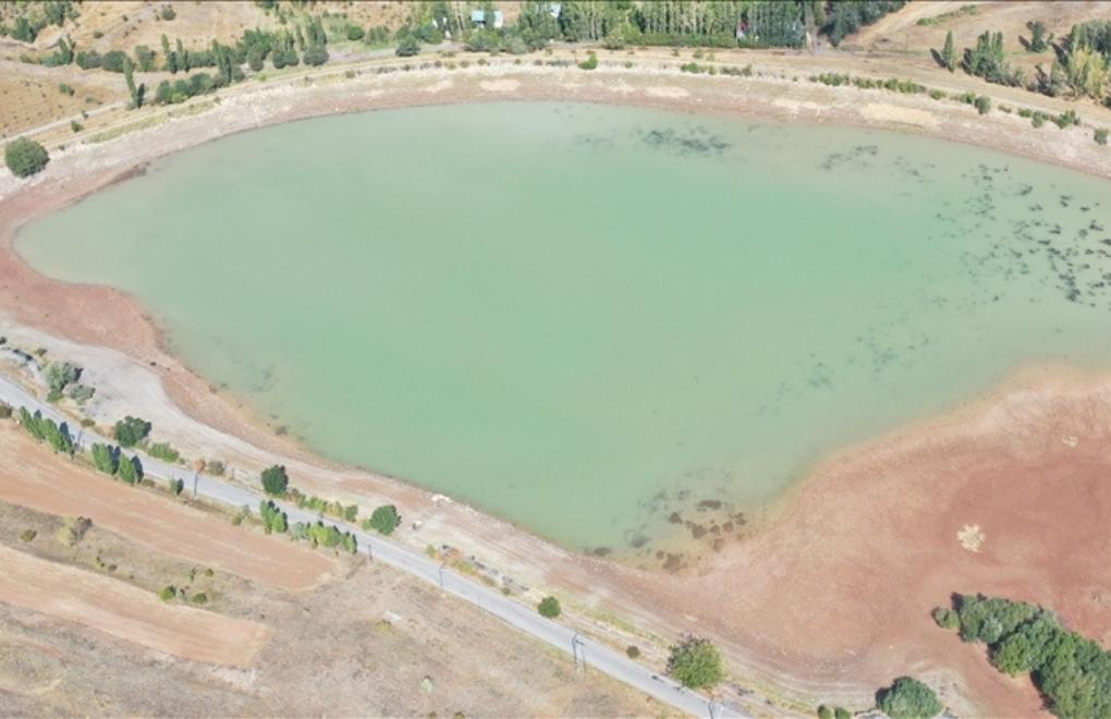 Serpincik Göleti’nin suyu kuraklık nedeniyle çekildi