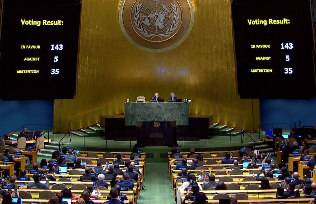 143 BM üyesi ülke Rusya'nın Ukrayna'nın dört bölgesini ilhakını reddetti