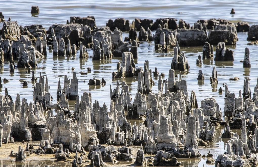 Van Gölü'ndeki çekilme binlerce yılda oluşan dikitleri etkiliyor