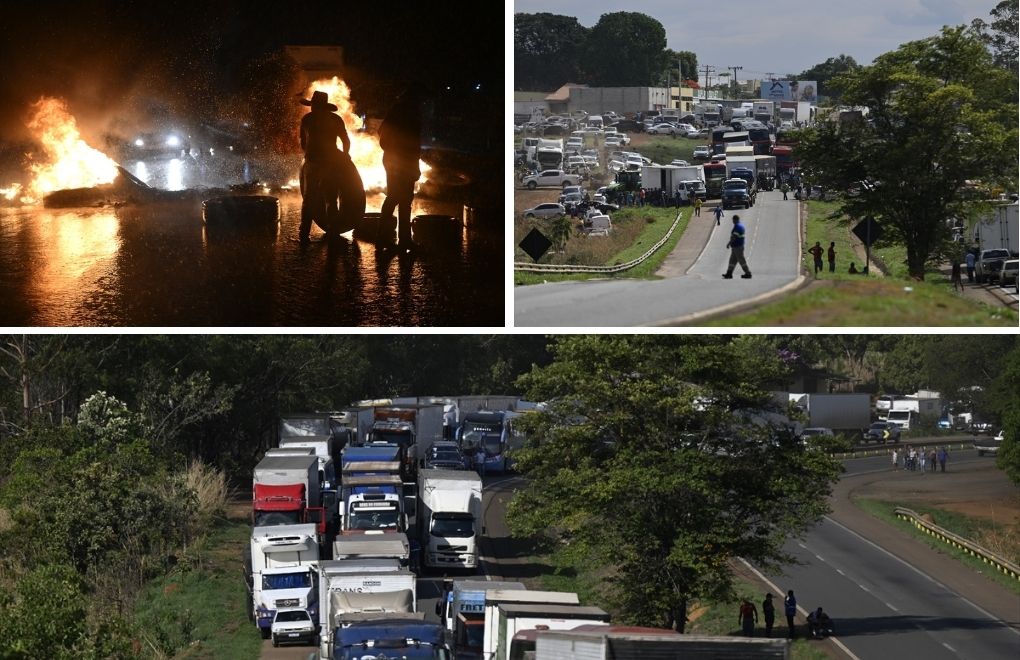 Bolsonaro sessizliğini koruyor, destekçileri kamyonlarla yollarda