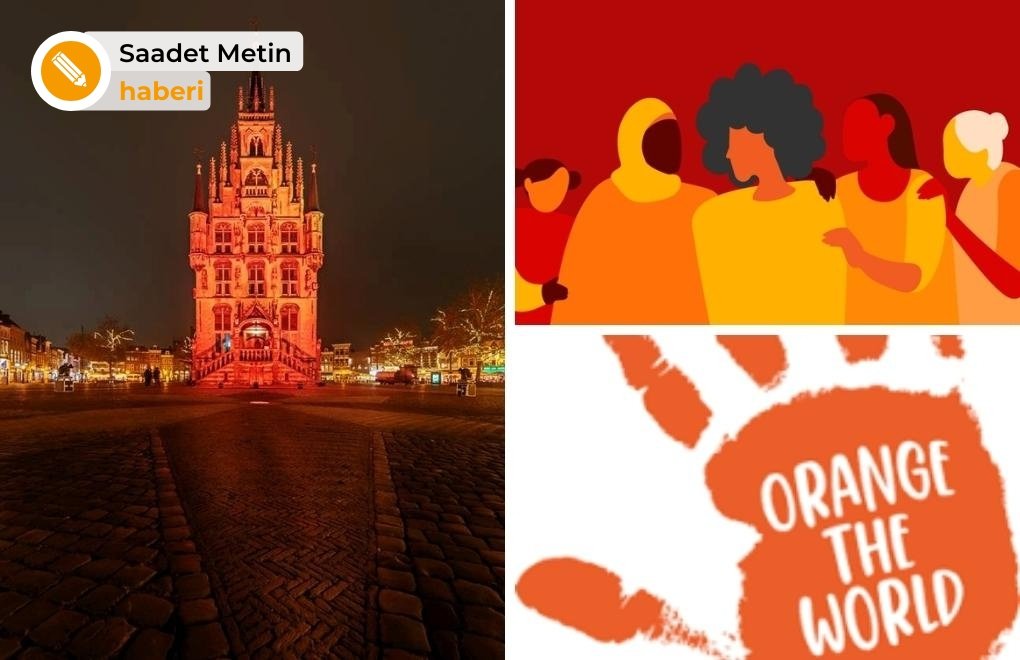 Hollanda’da simge binalar kadına yönelik şiddete karşı turuncuya bürünecek