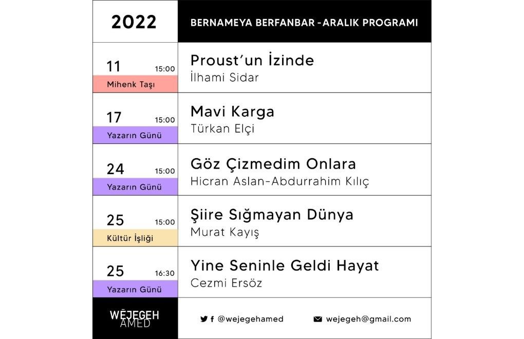 Wêjegeh Amed’in Aralık programı açıklandı
