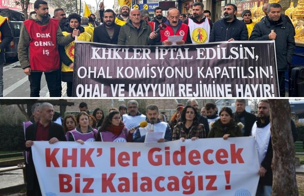 Van ve Diyarbakır'da KHK protestosu | Dönene kadar mücadele edeceğiz