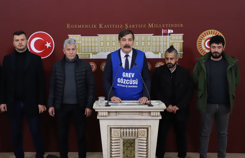 Erkan Baş 'grev sözcüsü' oldu, Kartonsan işçilerinin sesini Meclis'e taşıdı