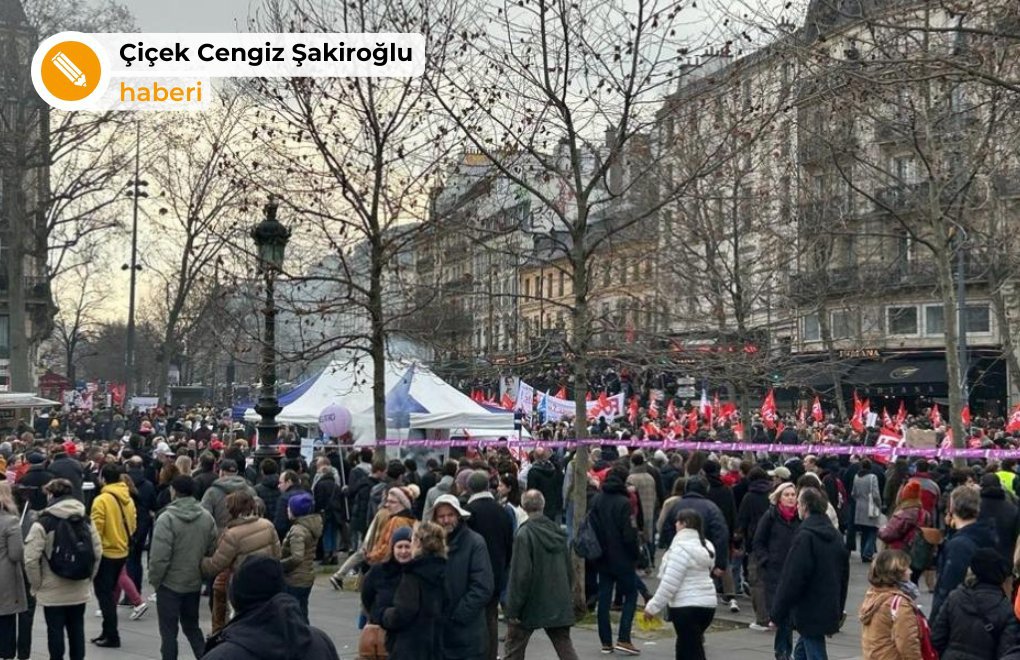 Paris’te emeklilik yaşı reformu protesto edildi