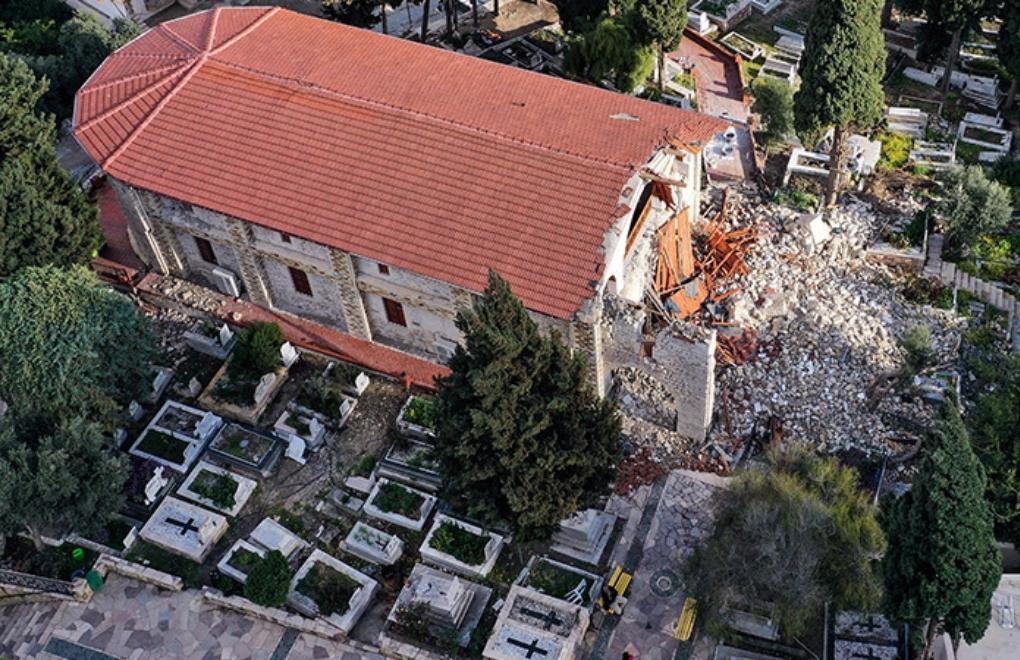Hatay’daki Meryem Ana Kilisesi de depremlerden zarar gördü