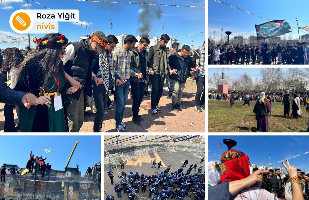Newroza Amedê | Fotografên Kemal Kurkut û Jîna Amînî li qadê hatin daliqandin