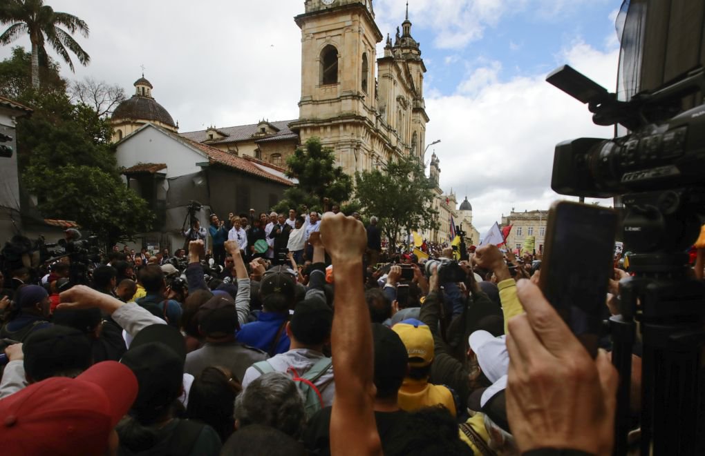 Kolombiya’da reformlara destek eylemi