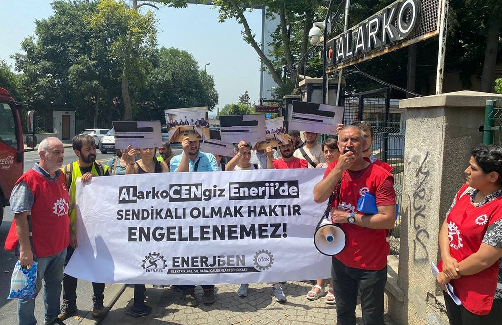 DİSK/Enerji-Sen'den Alarko önünde eylem: "Enerji işçileri sizin köleniz değil"