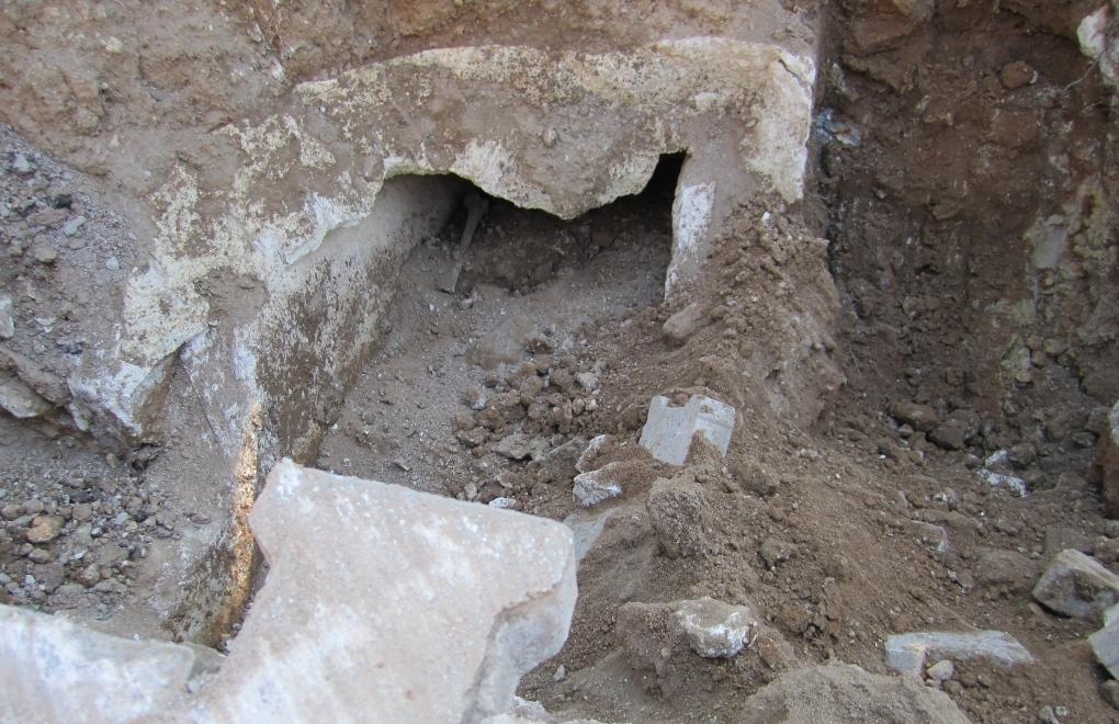 Historical sarcophagus unearthed during natural gas excavation in western Turkey