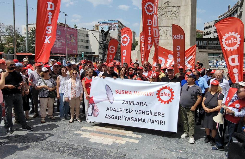DİSK, 20 ilde zamları ve adaletsiz vergileri protesto etti