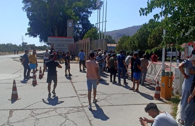 Protest unfolds at Muğla thermal power plant as workers demand unpaid wages