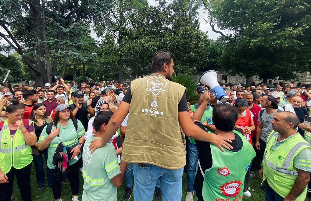 İBB Ağaç AŞ işçileri Saraçhane'de: "Sefalet ücretini kabul etmiyoruz"