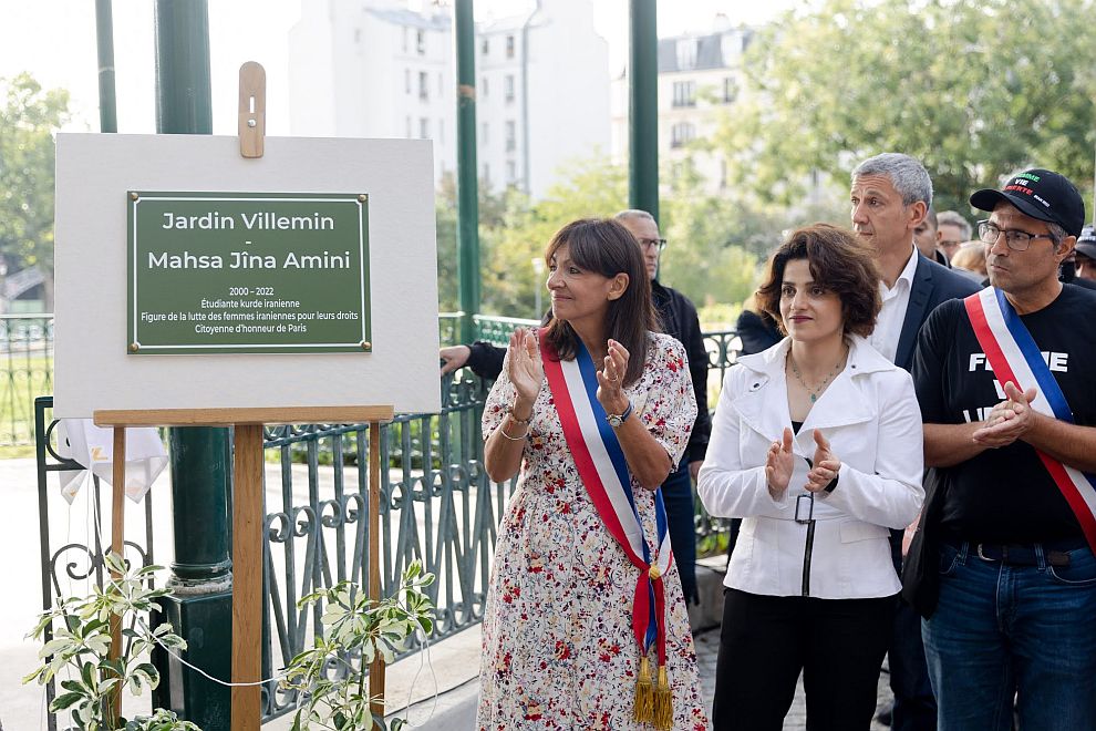 Paris'teki Villemin Bahçesi'ne Jîna Mahsa Amînî'nin adı verildi