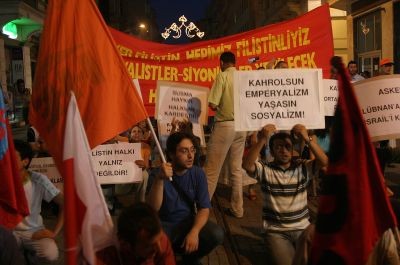 İstanbul'da İsrail Protestosu