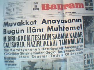 7 Haziran 1960 tarihli bayram gazetesi