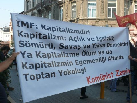 IMF Karşıtları Beyoğlu'da Buluştu