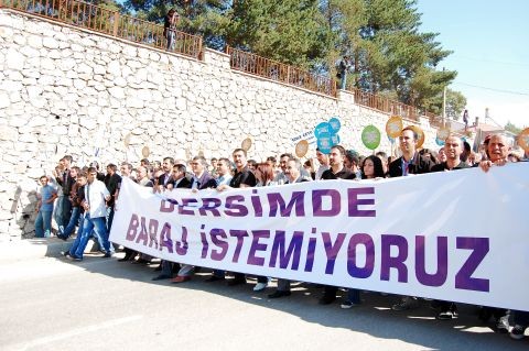 Dersim'de Baraj Karşıtı Yürüyüş