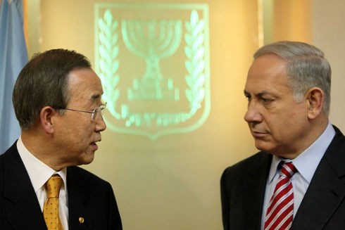 Ban Ki-moon ve Benyamin Netanyahu mart ayındaki görüşmelerinde.