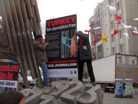 İstiklal'de "Gazetecilere Özgürlük" İçin Büyük Yürüyüş