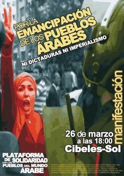 Madrid'de Arap Halklarıyla Dayanışma Mitingi