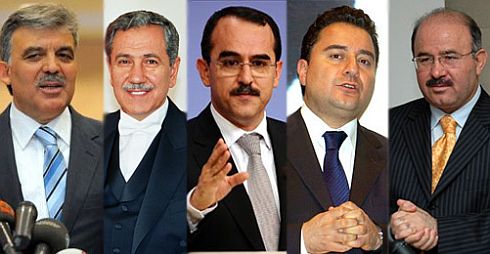 Abdullah Gül, Bülent Arınç, Sadullah Ergin, Ali Babacan, Hüseyin Çelik