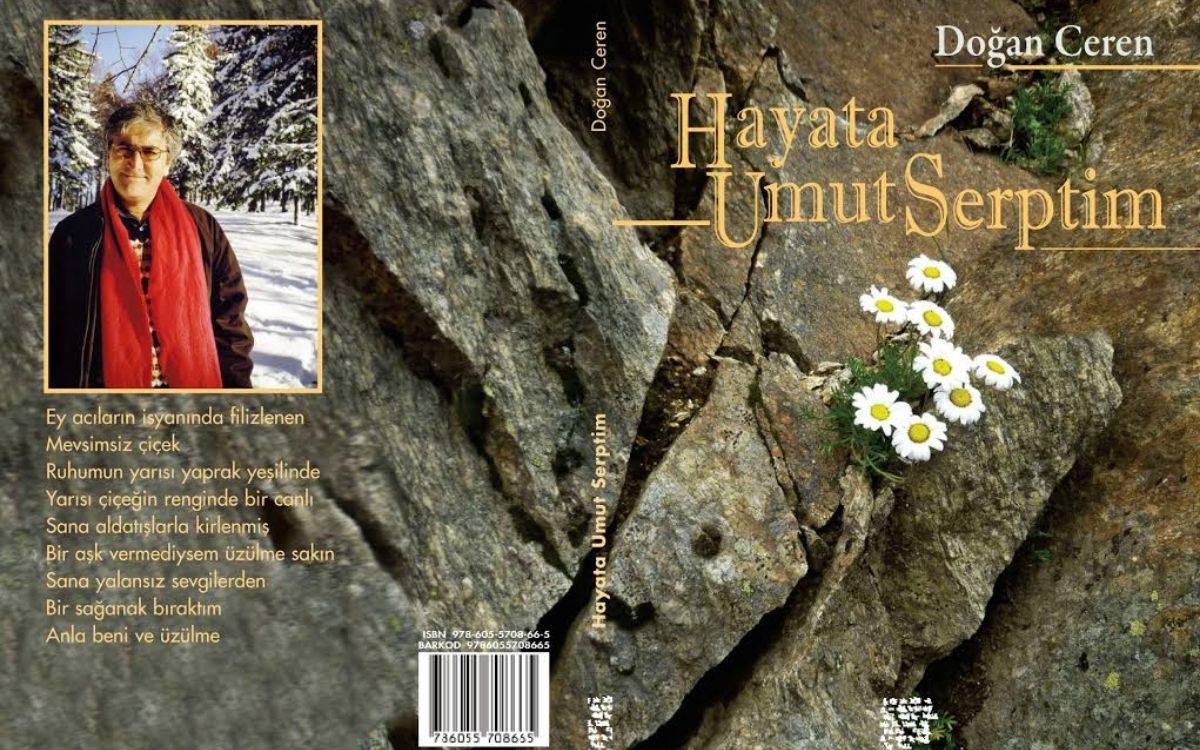 Kapakta doğa teması hâkim: sert, gri tonlarda bir kaya yüzeyinin arasından filizlenen beyaz papatyalar ön planda yer alıyor. Bu çiçekler, kitabın ismindeki “umut serpme” temasını sembolize eder biçimde, umudu ve direnci temsil ediyor.